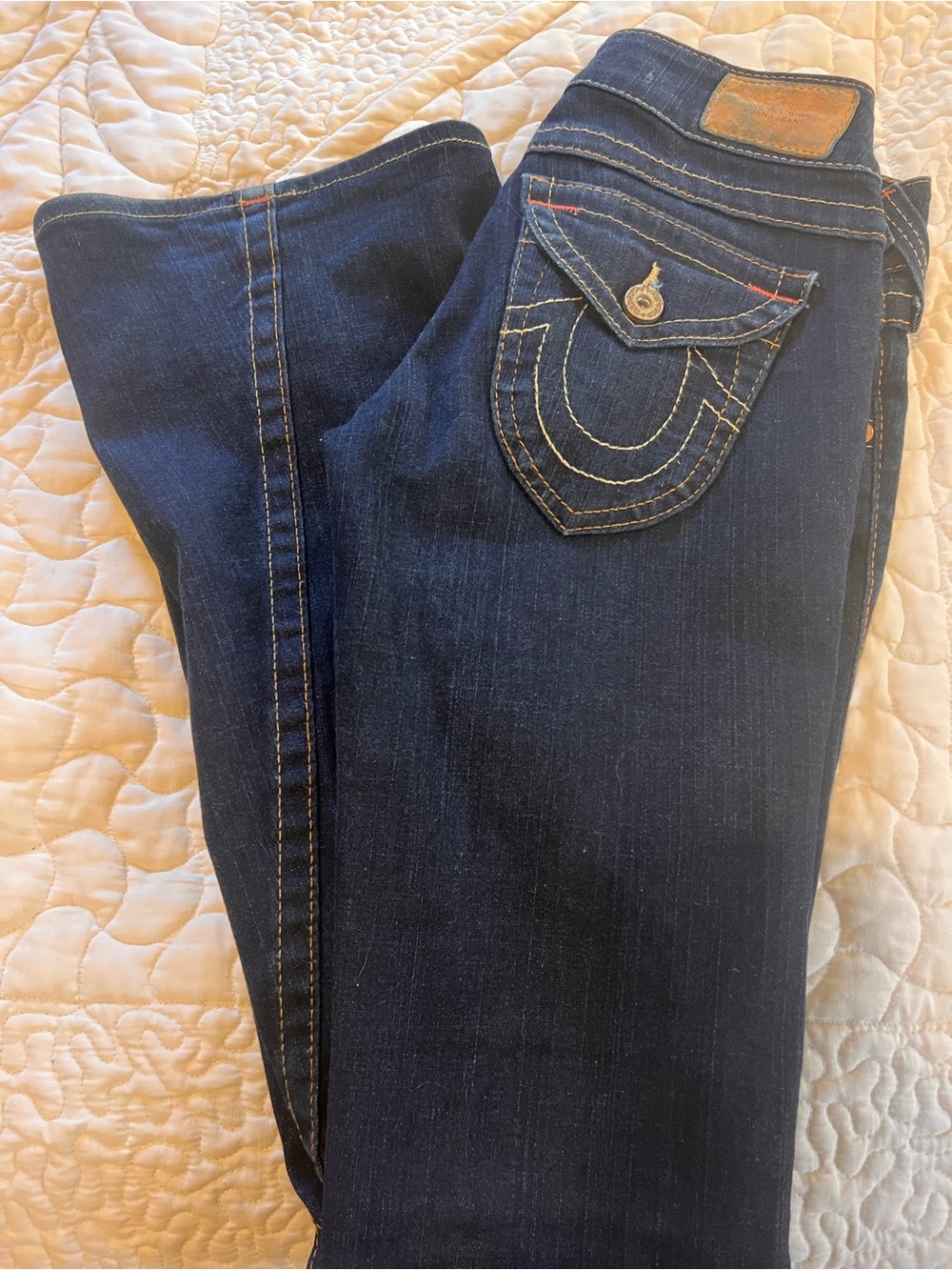 Vintage True Religion Joey Super T Flare Made in USA Dark Wash